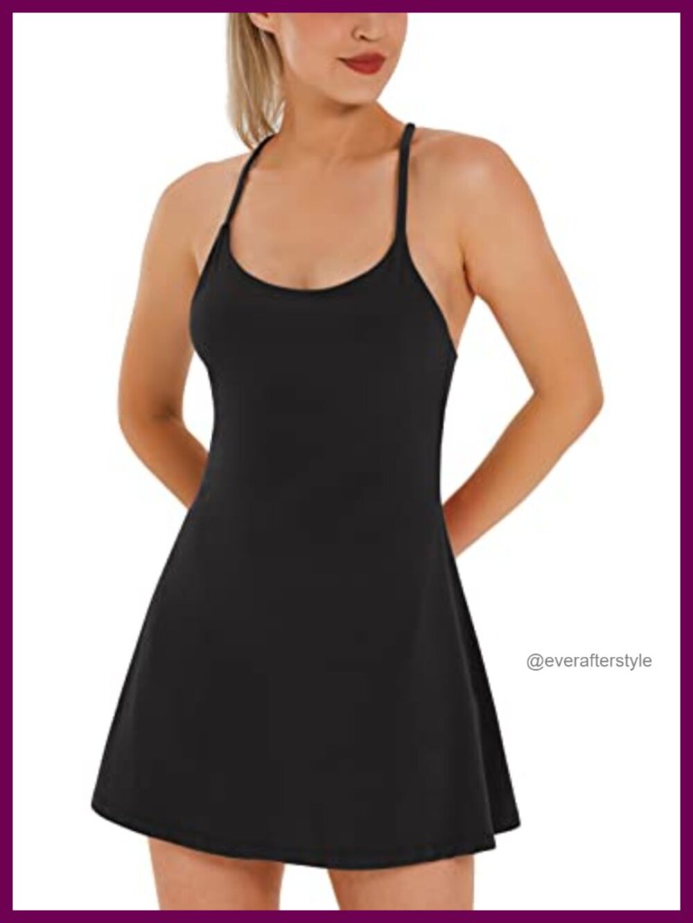 Tennis Dress Athletic with Built-in Bra & Shorts A-Line Golf Dress